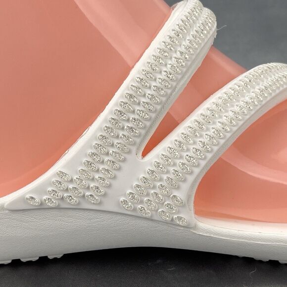 Crocs Kadee II Strappy Sandals Women's 7 White Jewels Summer Slides 211350-100 - Picture 6 of 16